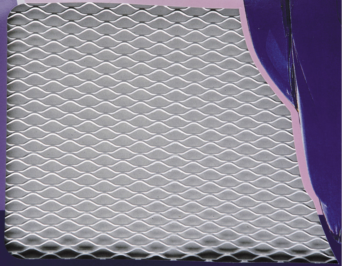 Imagen de rejilla aluminio "hex.type" 33x100cm.plata raf1000