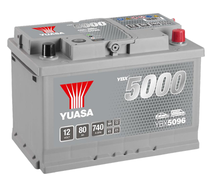 Imagen de bateria yuasa 80ah 740a ybx5096