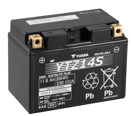 Imagen de bateria moto yuasa ytz14s