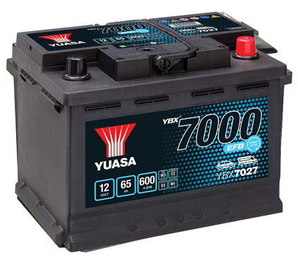 BATERIA YUASA START STOP  65AH 600A YBX7027