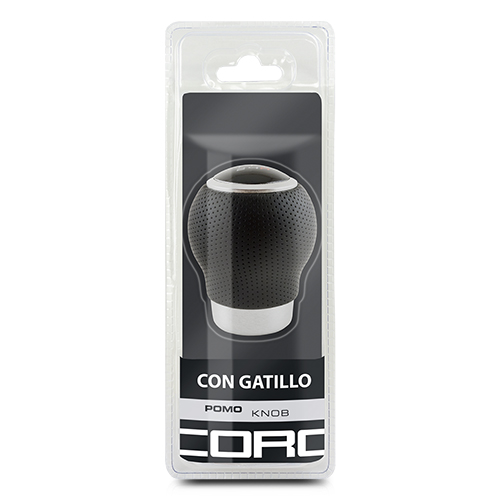 Imagen de pomo oem piel negro pom30165