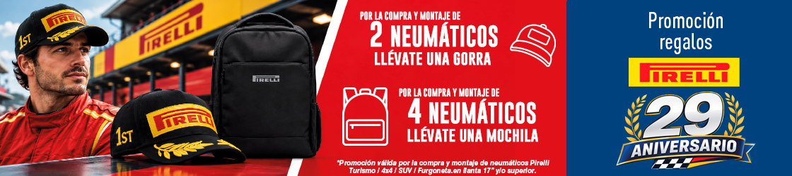 Promoción regalos Pirelli
